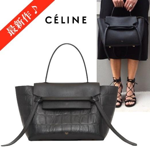 2015SS入荷 稀少 CELINE BeltBagミニ,クロコBlack